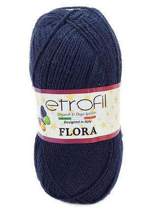 Пряжа flora/флора,кобальт 75139, etrofil