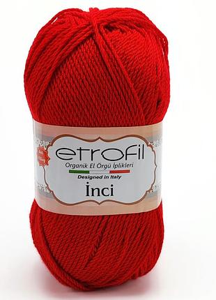 Пряжа inci/инчи,красный 73046, etrofil