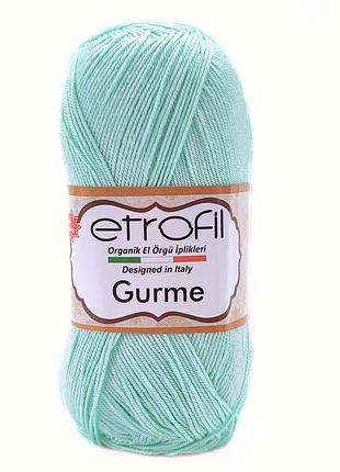 Пряжа gurme/гурме, бірюзовий 74025, etrofil