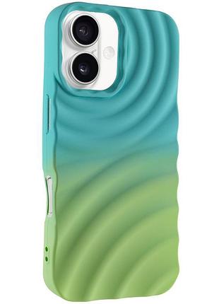 Чехол tpu colorwave для apple iphone 16 (6.1") marine green / mint