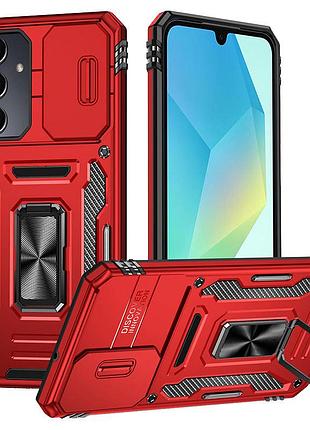 Ударостійкий чохол camshield army ring для samsung galaxy a36 5g / a56 5g червоний / red