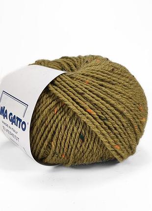 Пряжа everest/еверест, оливковый 6964, lana gatto