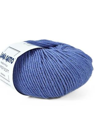 Пряжа super soft/супер софт, темно-голубой 22035, lana gatto
