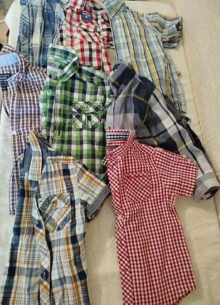 Лот клетчатых рубашек