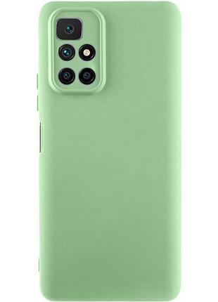 Чехол tpu getman liquid silk full camera для xiaomi redmi 10 зеленый / pistachio