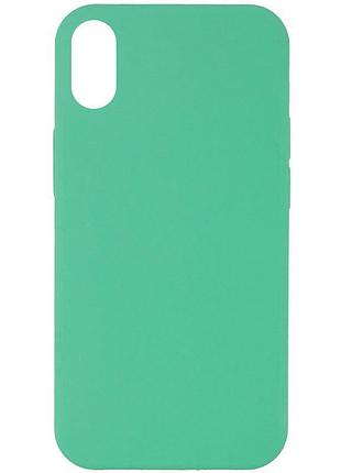 Чехол silicone case full protective (aa) no logo для apple iphone xr (6.1") зеленый / spearmint