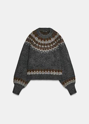 Жакардовий трикотажний светр