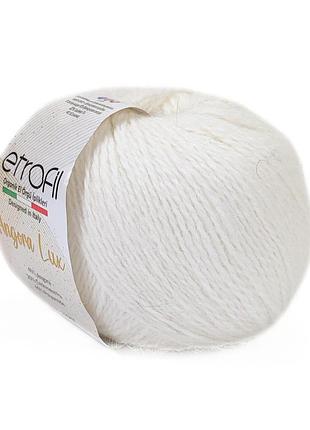 Пряжа angora lux/ангора люкс, молочный 70106, etrofil