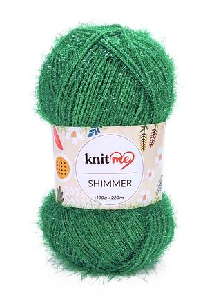 Пряжа shimmer/шиммер, зелёный 298, knit me
