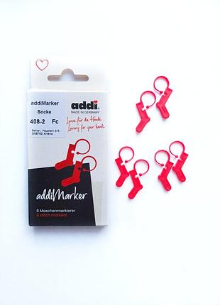 Набор маркеров петель addi marker/ адди маркер, набор из 6 шт. в фирменной коробочке, 408-2