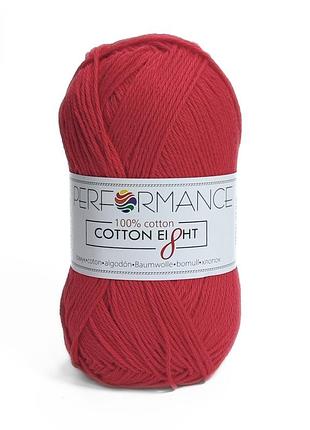 Пряжа cotton eight/коттон ейт, темно-красный 1240, performance