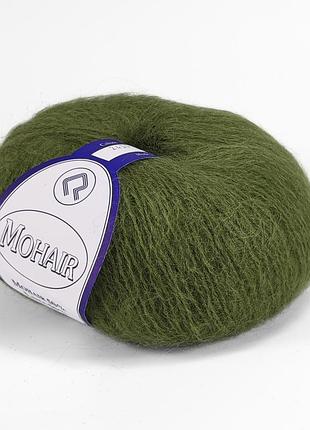 Пряжа mohair/мохер, милитари-зеленый 2436, campolmi