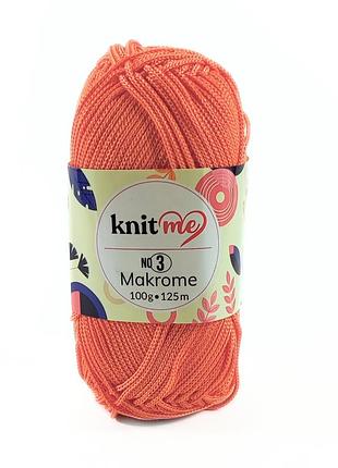 Пряжа makrome no 3/макроме №3, помаранчевий 811, knit me