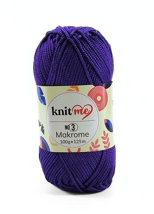 Пряжа makrome №3/макроме №3, фиолетовый 837, knit me