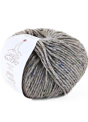 Пряжа aran tweed/аран твид, светло-серый 15, laines du nord