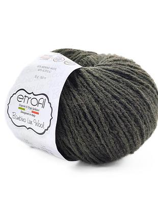 Пряжа bambino lux wool/бамбино люкс вул, коричнево-зелёный 70410, etrofil