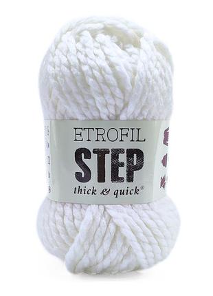 Пряжа step/степ, білий 70187, etrofil