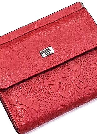 Кошелек женский кожаный desisan 10*12*1 красный (турция)