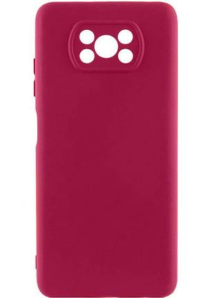 Чохол silicone cover ummi lakshmi full camera (aa) для xiaomi poco x3 nfc / poco x3 pro бордовий / marsala