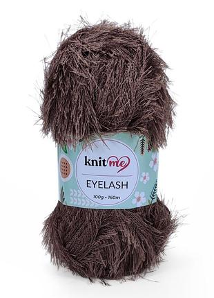 Пряжа eyelash/айлеш, светло-коричневый 32, knit me