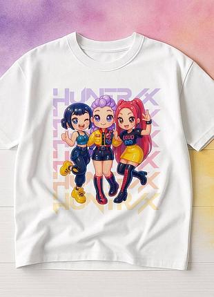 Футболка з принтом охотницы на демонов кейпоп kpop demon hunter