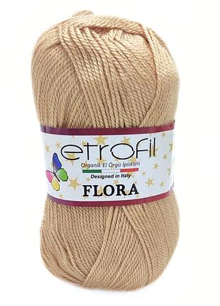 Пряжа flora/флора,золотой песок 70766, etrofil