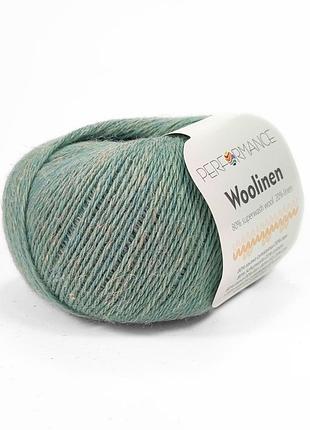 Пряжа woolinen/вулінен, светлая полынь 134, performance