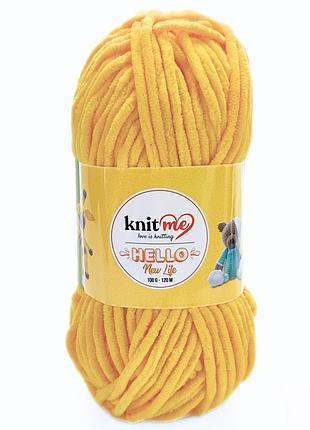 Пряжа hello/хеллоу, желтый 917, knit me