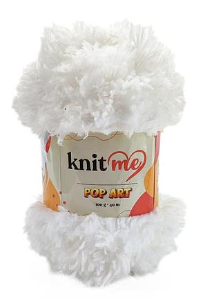 Пряжа pop art/поп арт, белый 966, knit me