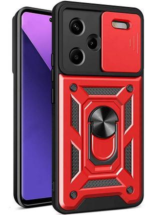 Чехол ummi camshield serge ring для xiaomi redmi note 13 pro+ красный