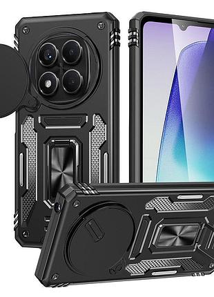 Ударопрочный чехол camshield army ring для xiaomi redmi note 14 pro 4g/5g / poco x7 черный / black
