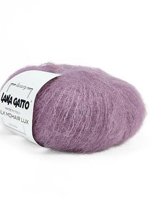 Пряжа silk mohair lux/силк мохер люкс, фрезово-сиреневый 12940, lana gatto