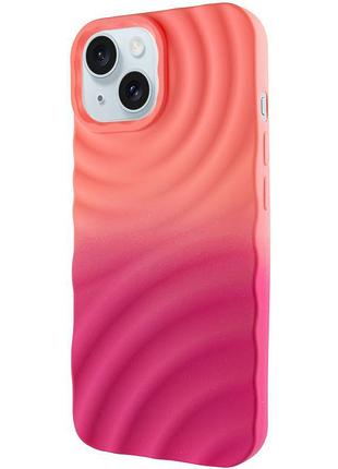 Чохол tpu colorwave для apple iphone 15 (6.1") peach / pink