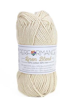 Пряжа linen blend/лайнен бленд, молочный 2016, performance