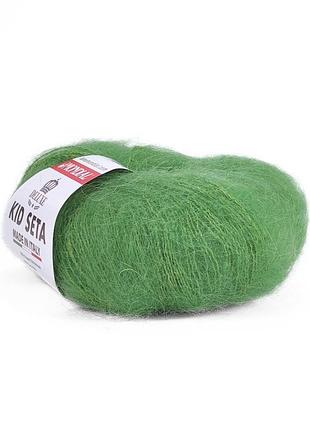 Пряжа kid seta/кид сета, зеленый 560, mondial