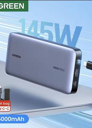 Ugreen 145 вт power bank портативний 25000 маг pd швидка зарядка powerbank для ноутбука, зовнішній акумулятор
