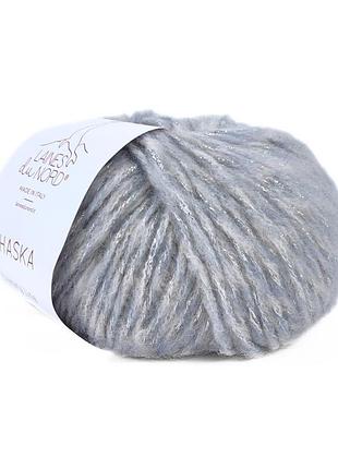 Пряжа chaska/часка,сірий 6, laines du nord