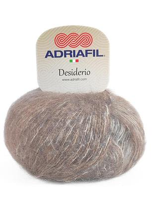Пряжа desiderio/десидерио, бежево-сизый деграде 65, adriafil