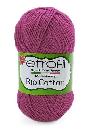 Пряжа bio cotton/био котон, малиновый 10505, etrofil