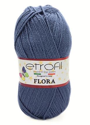 Пряжа flora/флора,деним 75023, etrofil