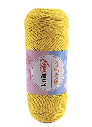 Пряжа baby smile/бебі смайл, жовтий ksn012, knit me
