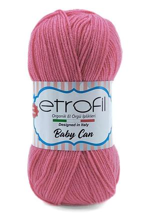Пряжа baby can/бэби кан, коралловый 80032, etrofil