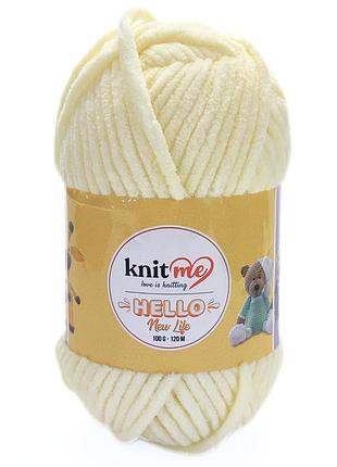 Пряжа hello/хеллоу, сливочный 904, knit me