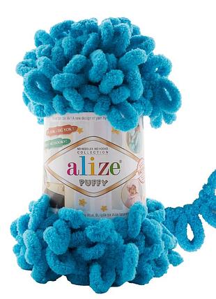 Пряжа alize puffy/ализе пуффи, океан 16