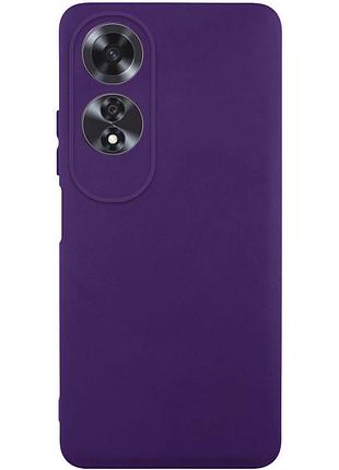 Чохол tpu getman liquid silk full camera для oppo a60 4g темно фіолетовий / dark purple