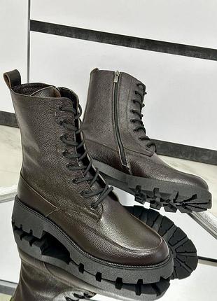 В наявності берці /чоботи натур шкіра флотар шоколад/коричневі демі 28,5 см під замовлення 36-43р кольори