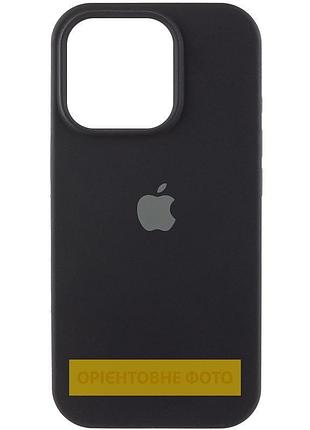 Чехол silicone case (aa) logo with magsafe для apple iphone 17 pro (6.3") черный / black