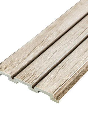 Рейка декоративная ps 2900х120х12мм белый дуб sw-00001741