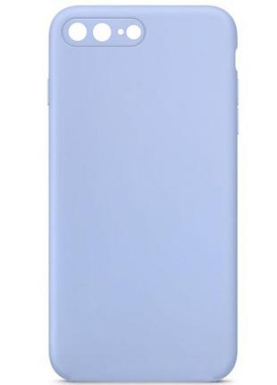 Чехол silicone case square full camera protective (aa) nologo для apple iphone 7 plus/8 plus (5.5") голубой /