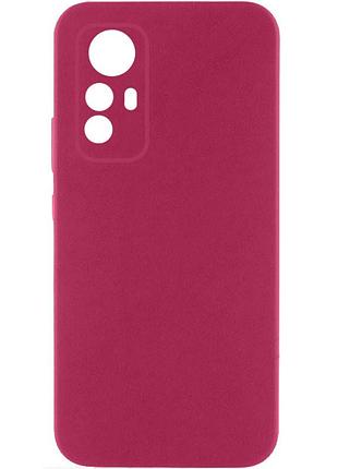 Чехол tpu getman liquid silk full camera для xiaomi redmi note 12s бордовый / marsala